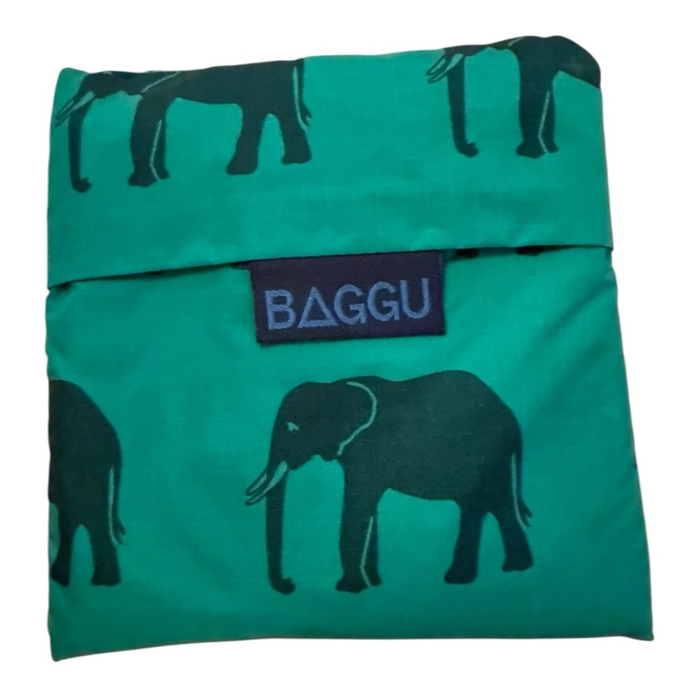 NWOT - BAGGU Teal Elephant Print Tote